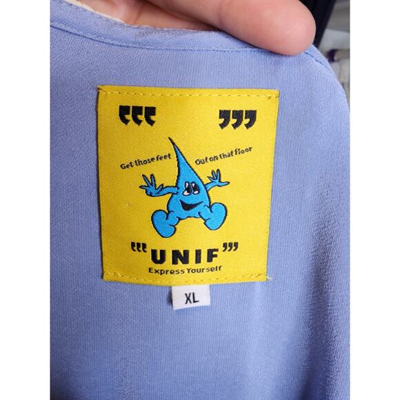 UNIF Rora Baby Light Blue Long Maxi Frilly Lace Doily Cottage Prairie Dress XL - Picture 8 of 8